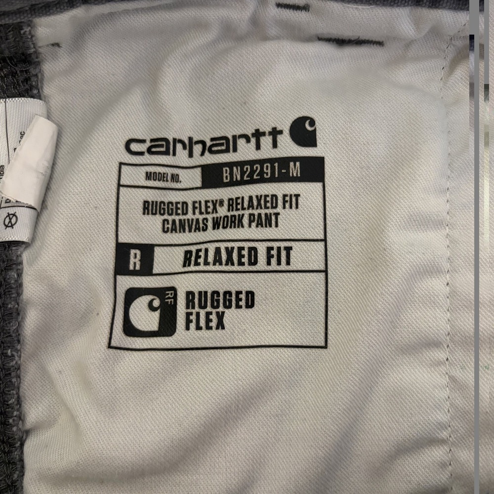 Carhartt Dark Gray Pants with Green & White Paint Splatter - Picture 8 of 10